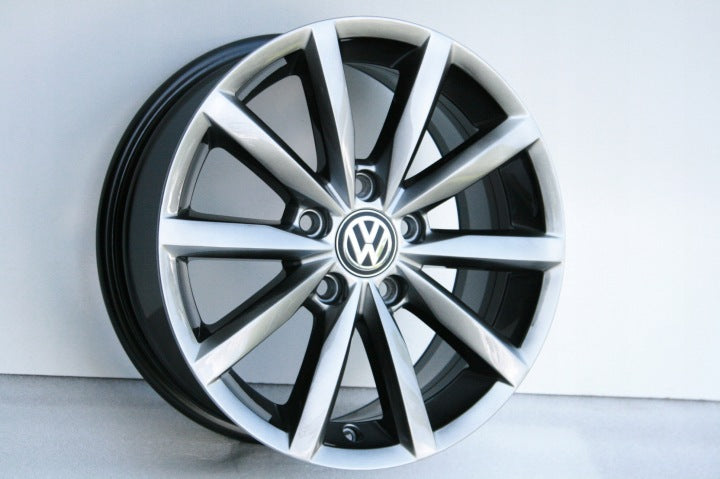 4x Alufelge 16 Zoll 6.5" 5x112 Glanz 5G0601025BQ VW Passat Beetle Touran Jetta FEL3714780751td