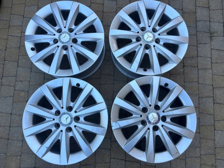 4x Alufelge 16 Zoll 6.5" 5x112 49ET A2464010500 Mercedes-Benz W246 Rim Wheel FEL8618165927mz