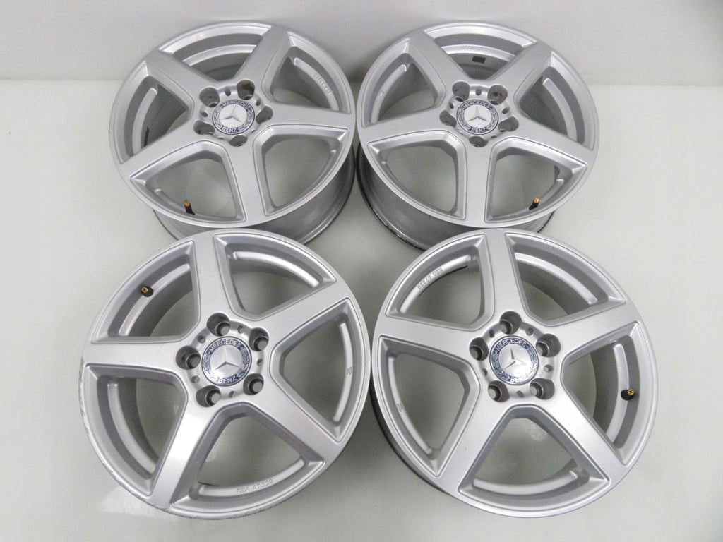 4x Alufelge 16 Zoll 6.0" 5x112 46ET Glanz Silber KBA47330 Mercedes-Benz FEL5260434613nk