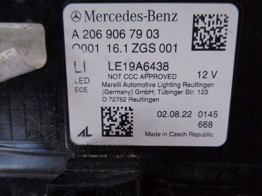 Frontscheinwerfer Mercedes-Benz W206 A2069067903 Full LED Links Headlight SCH2030949491tf