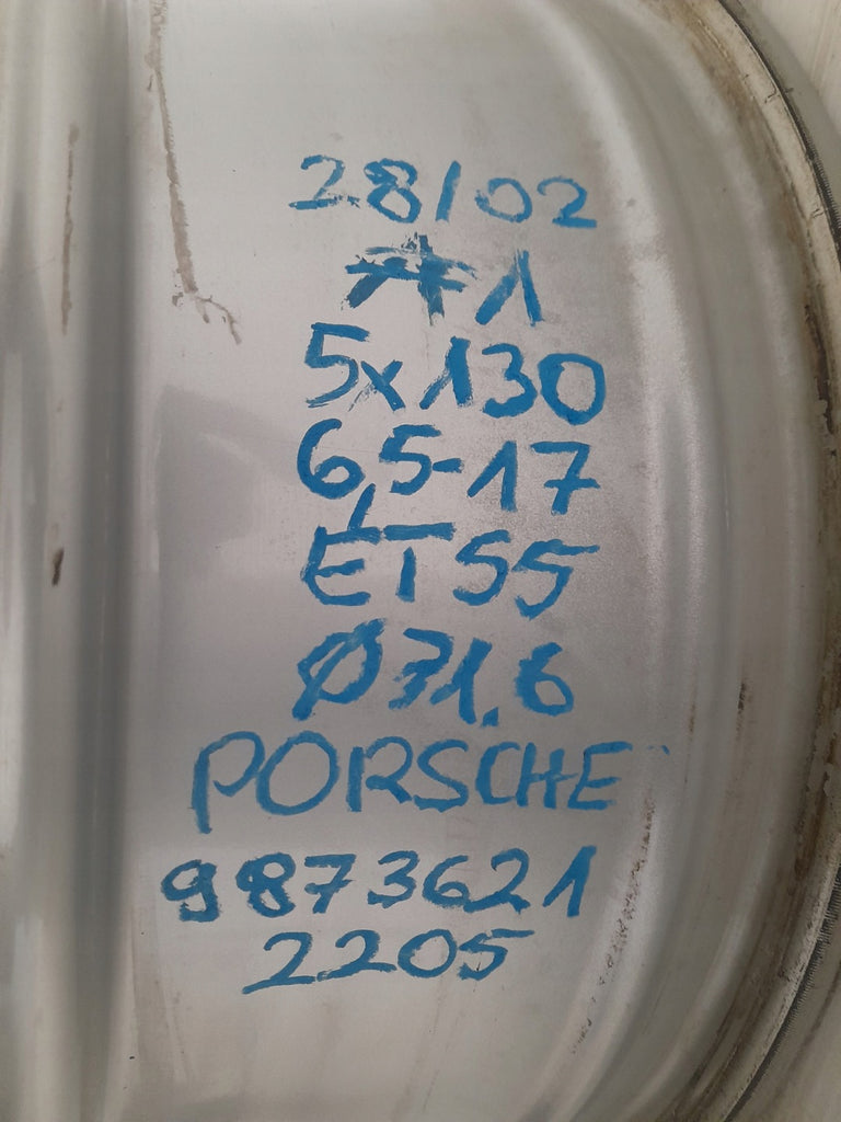 1x Alufelge 17 Zoll 6.5" 5x130 55ET Glanz Silber 98736212205 Porsche Rim Wheel FEL1976137339ho