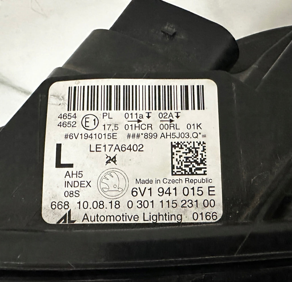 Frontscheinwerfer Skoda Fabia III 6V1941015E Links Scheinwerfer Headlight