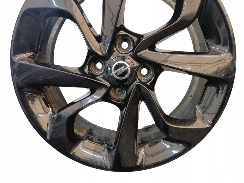 1x Alufelge 16 Zoll 6.5" 4x100 40ET Glanz Schwarz 13380636 Opel Corsa E FEL8486682240ug