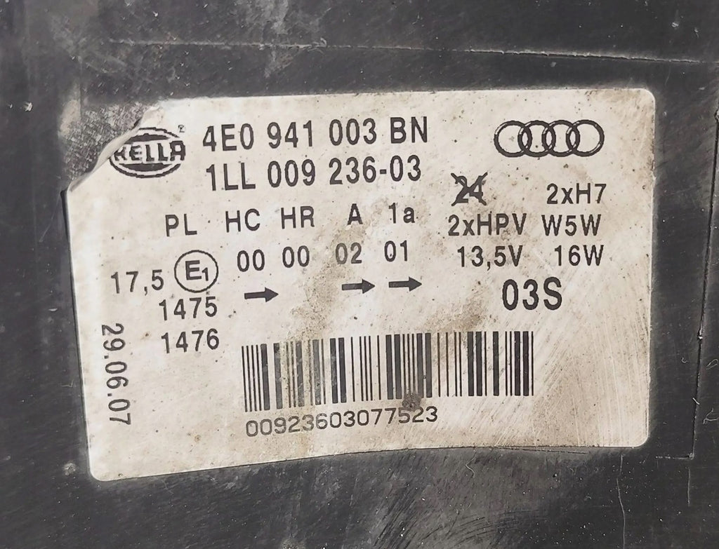 Frontscheinwerfer Audi A8 4E0941003BN Links Scheinwerfer Headlight