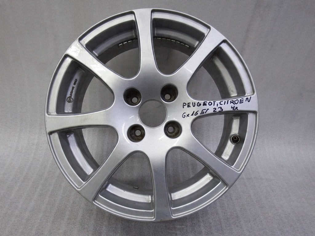 1x Alufelge 16 Zoll 6.0" 4x108 23ET 65466023 65466023HP MA-DAR81 Peugeot