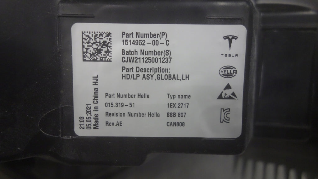 Frontscheinwerfer Tesla 3 1514952 LED Links Scheinwerfer Headlight SCH5346357112zg