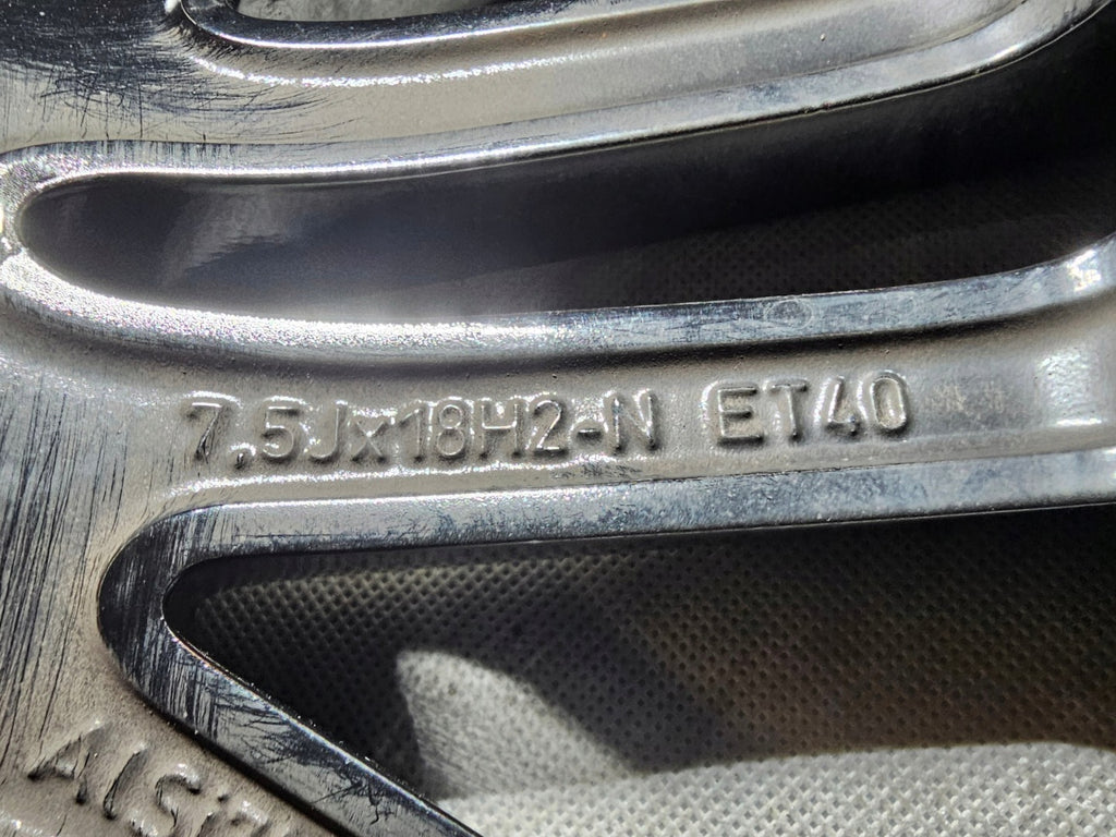 1x Alufelge 18 Zoll 7.5" 5x112 40ET Glanz Schwarz A2064014900 Mercedes-Benz W206 FEL4476328647ys