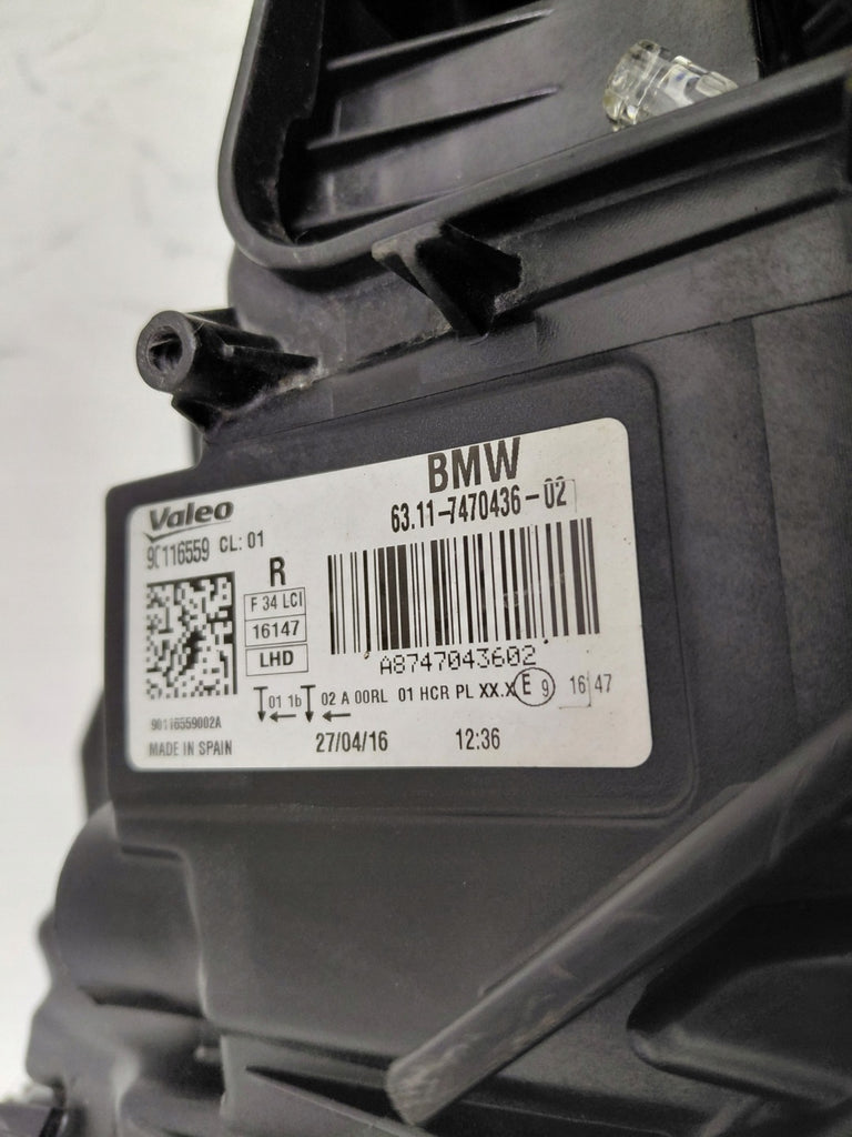 Frontscheinwerfer BMW F34 7470436 Full LED Rechts Scheinwerfer Headlight SCH2187387869ek
