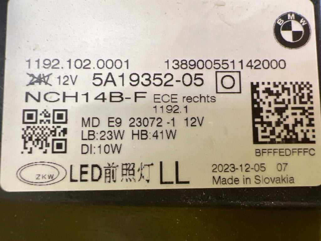 Frontscheinwerfer BMW 4 G22 G23 G26 5A19352-05 LED Rechts Scheinwerfer Headlight SCH1662071405er