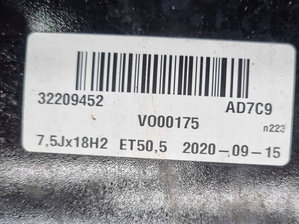 1x Alufelge 18 Zoll 7.5" 5x108 50 5ET Glanz Schwarz 32209452 Volvo Xc60 FEL6492088823qm