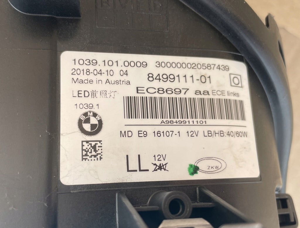 Frontscheinwerfer BMW G31 G30 8499111-01 Full LED Links Scheinwerfer Headlight SCH7328809916vi