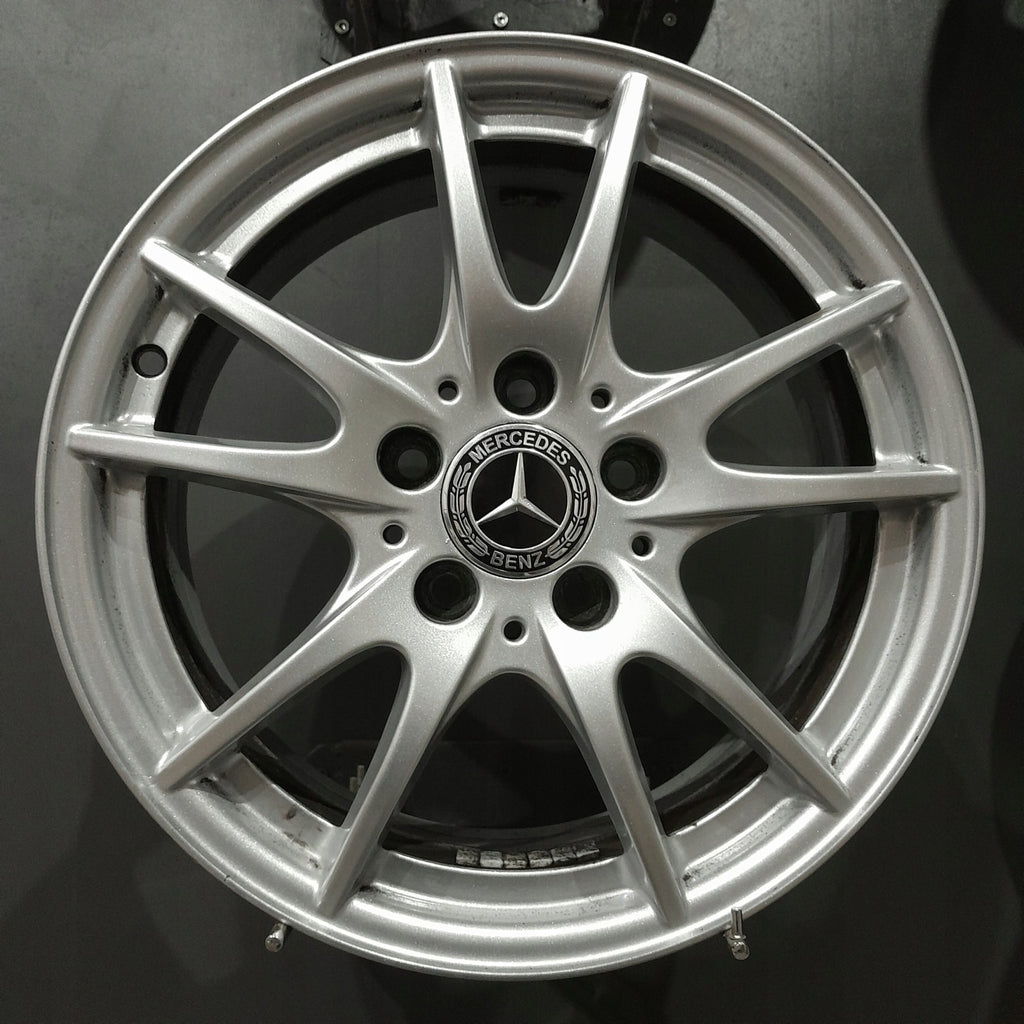 4x Alufelge 16 Zoll 6.5" 5x112 49ET Glanz Silber A2464011302 Mercedes-Benz FEL4716097547ig