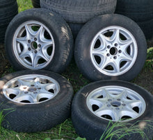 Laden Sie das Bild in den Galerie-Viewer, 4x Alufelge 15 Zoll 6.0" 5x112 31ET Glanz Silber A2034010102 Mercedes-Benz W203 FEL6308874892gh