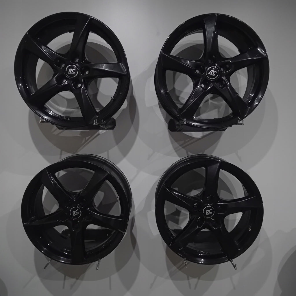 4x Alufelge 17 Zoll 7.0" 5x112 35ET Glanz Schwarz KBA50461 Audi B8 Rim Wheel FEL8654045465bh