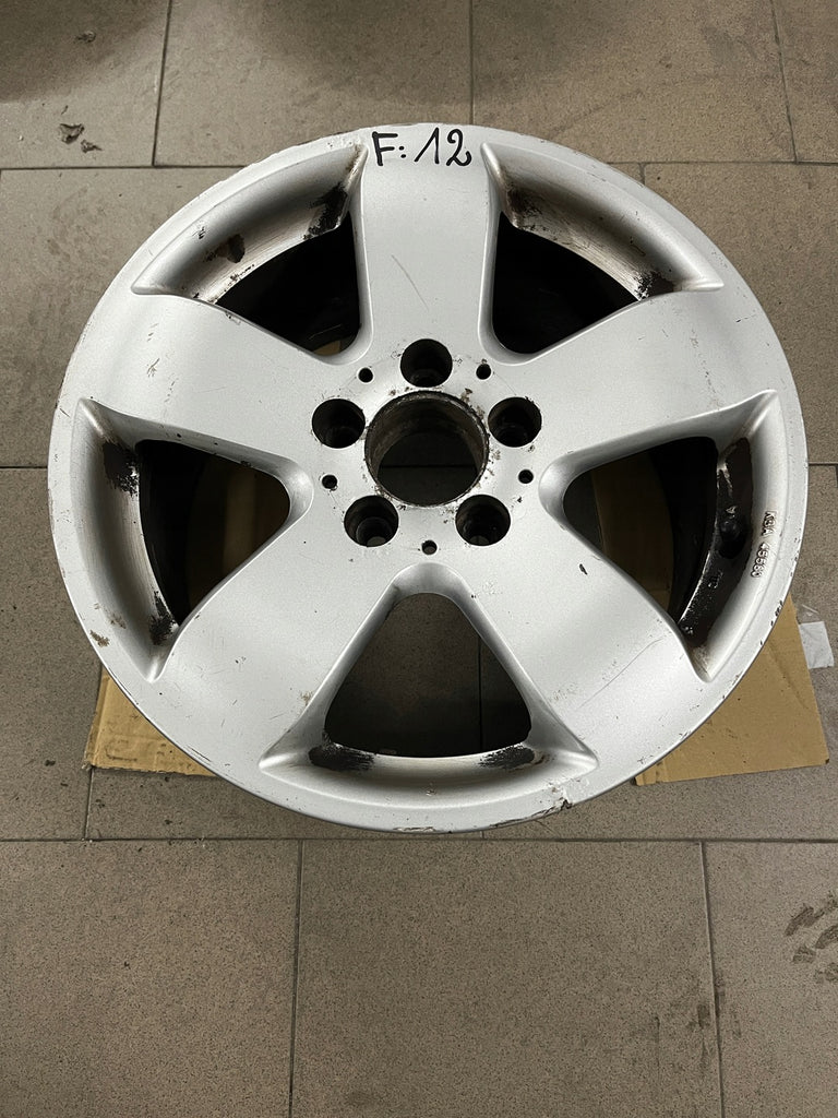 1x Alufelge 16 Zoll 7.5" 5x112 35ET Glanz Silber Mercedes-Benz E Class W211 W210