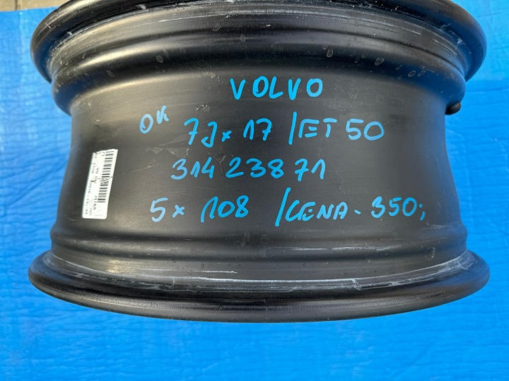 1x Alufelge 17 Zoll 7.0" 5x108 50ET Matt Schwarz 31423871 Volvo V40 Rim Wheel FEL5298037580vz