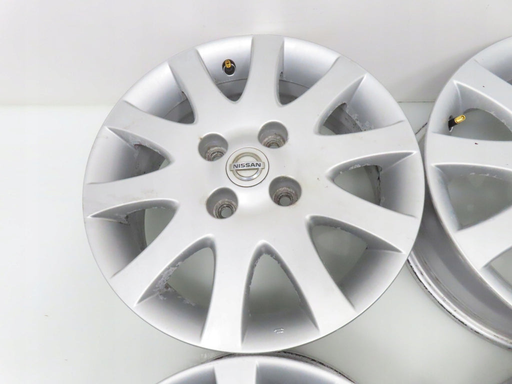 4x Alufelge 16 Zoll 6.0" 4x114.3 45ET Silber Nissan I Rim Wheel FEL6572200694vo