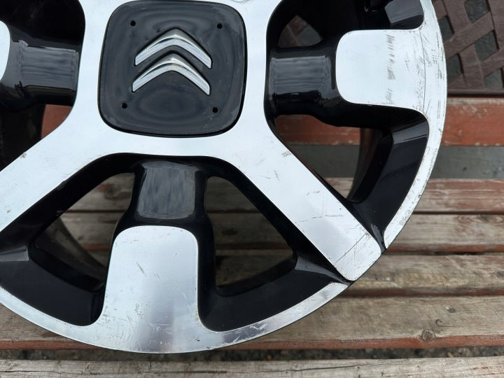 1x Alufelge 17 Zoll 6.5" 4x108 19ET Glanz Schwarz 9800494077 Citroën Cactus FEL5462851031pq