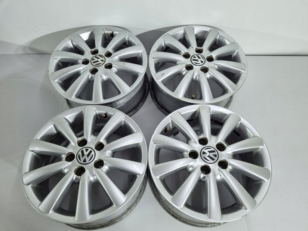 4x Alufelge 16 Zoll 7.0" 5x112 59ET Silber 7M3601025G VW I Rim Wheel FEL5779121852xj