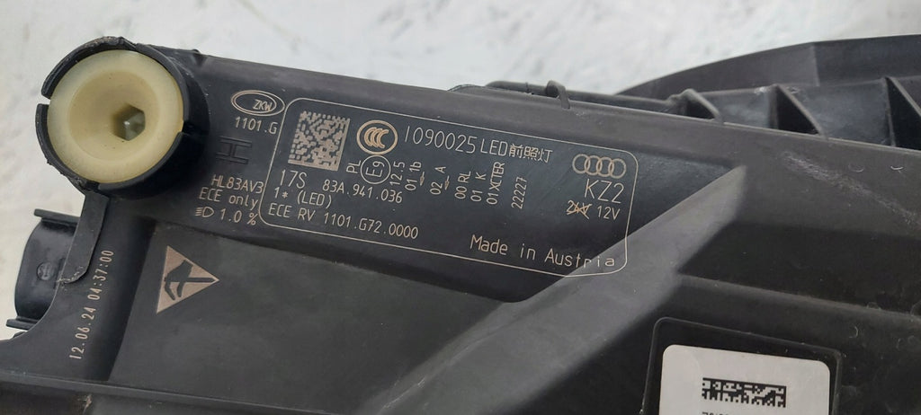 Frontscheinwerfer Audi Q3 83A941036 Full LED Rechts Scheinwerfer Headlight SCH6813008976oe