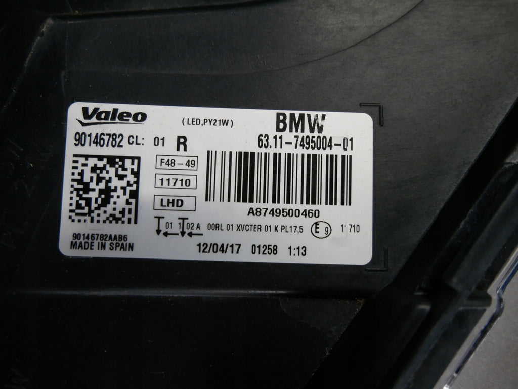 Frontscheinwerfer BMW F48 7495004-01 Full LED Rechts Scheinwerfer Headlight SCH6566816509ev