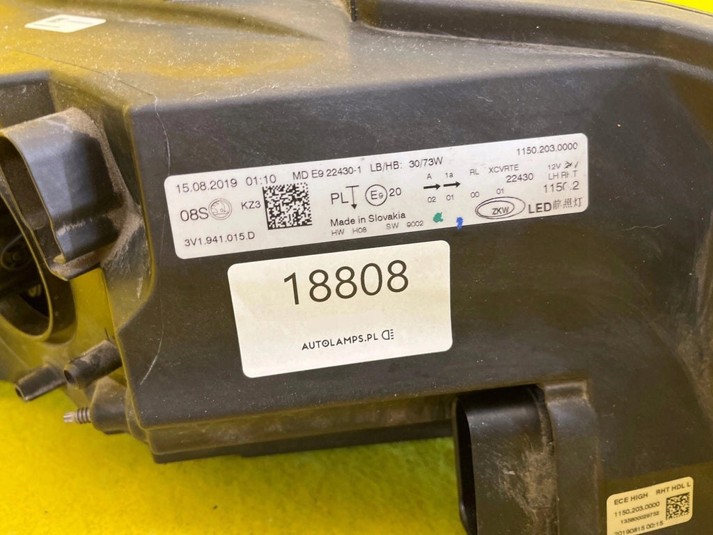 Frontscheinwerfer Skoda Superb III 3V1941015D 3V1941015 LED Links Headlight