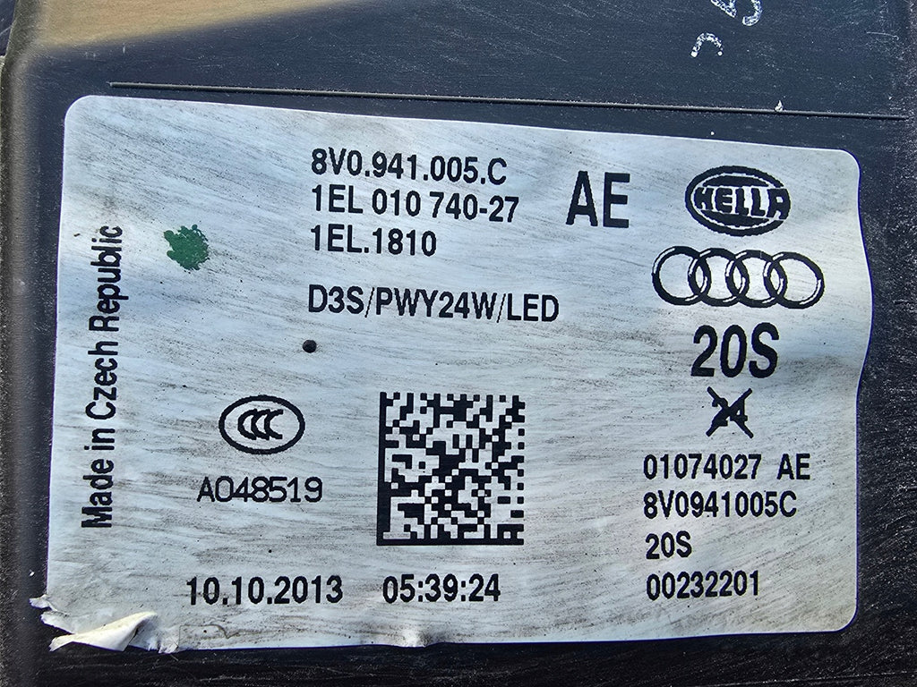 Frontscheinwerfer Audi A3 8V0941005C Bi-Xenon Links Scheinwerfer Headlight