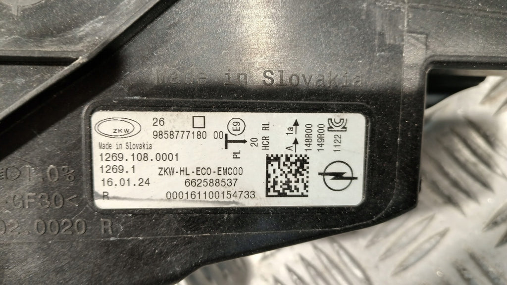 Frontscheinwerfer Opel Astra L 9858777180 LED Rechts Scheinwerfer Headlight SCH2882992565zz