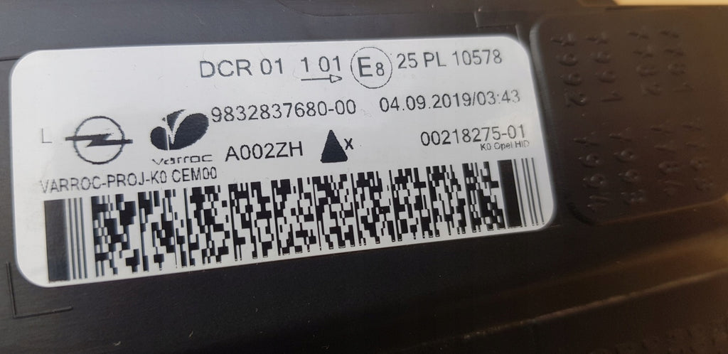 Frontscheinwerfer Opel Zafira A Vivaro 9832837680 Xenon Links Headlight