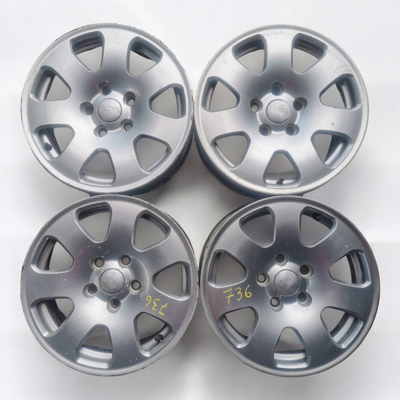 4x Alufelge 15 Zoll 7.0" 5x112 39ET Glanz Silber 8E0601025 Audi Rim Wheel