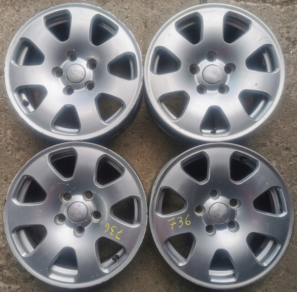 4x Alufelge 15 Zoll 7.0" 5x112 39ET Glanz Silber 8E0601025 Audi Rim Wheel