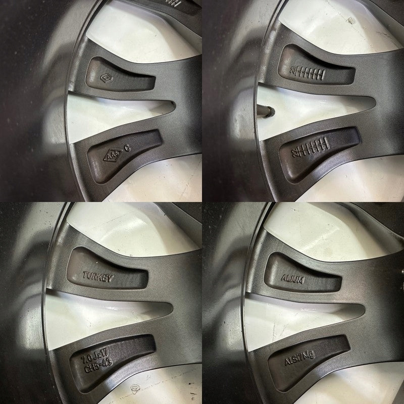 1x Alufelge 17 Zoll 7.0" 4x114.3 43ET Glanz Graphit 403007202 Mg Megane 1 Iv