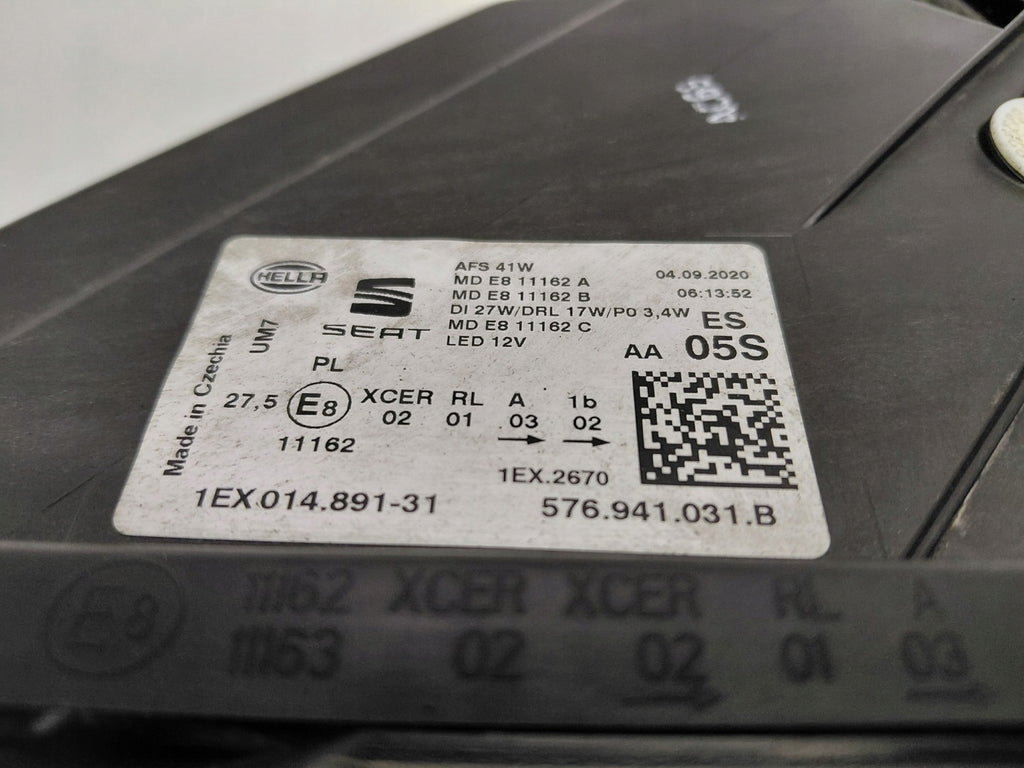 Frontscheinwerfer Seat Ateca 576941031B Full LED Links Scheinwerfer Headlight SCH6318729272uw