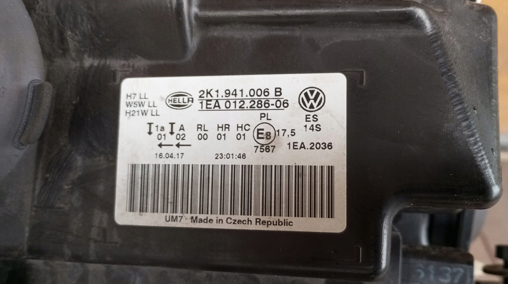 Frontscheinwerfer VW Caddy III 2K1941006B Rechts Scheinwerfer Headlight SCH5342668865cm