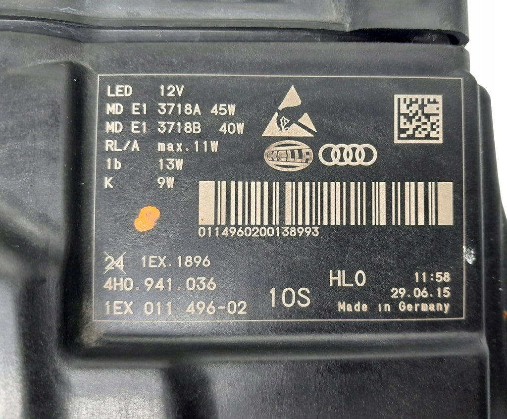 Frontscheinwerfer Audi A8 4H0941036 Full LED Rechts Scheinwerfer Headlight SCH6206888382ui