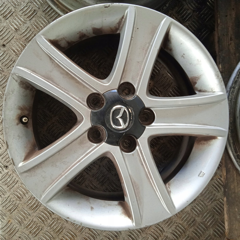 4x Alufelge 16 Zoll 7.0" 5x114.3 55ET Glanz Silber 9965637060 Mazda Rim Wheel FEL1068465777bi
