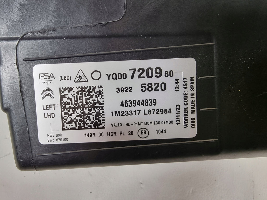 Frontscheinwerfer Citroën C3 Aircross 463944839 Full LED Links Headlight SCH2250403250tq