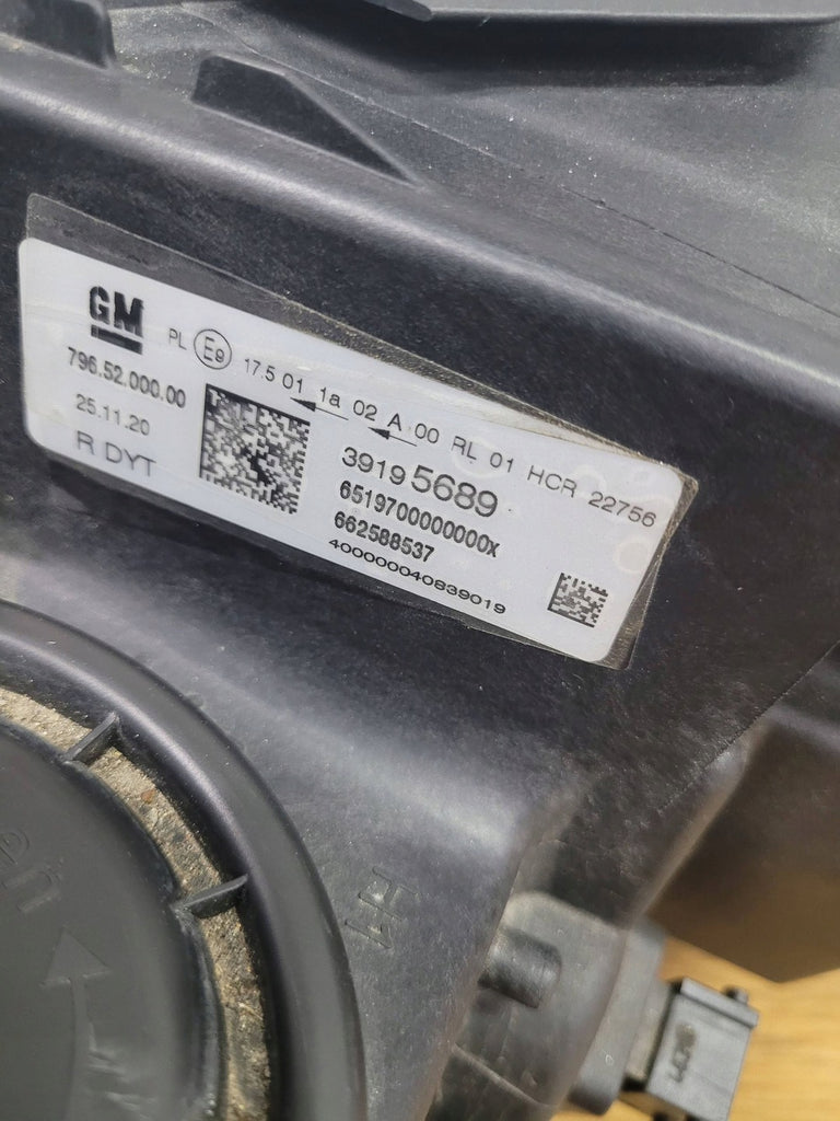 Frontscheinwerfer Opel Astra K 39195689 Rechts Scheinwerfer Headlight SCH2611307157kt