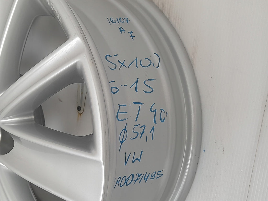 1x Alufelge 15 Zoll 6.0" 5x100 40ET 6R0071495 VW Rim Wheel FEL8438660887sy
