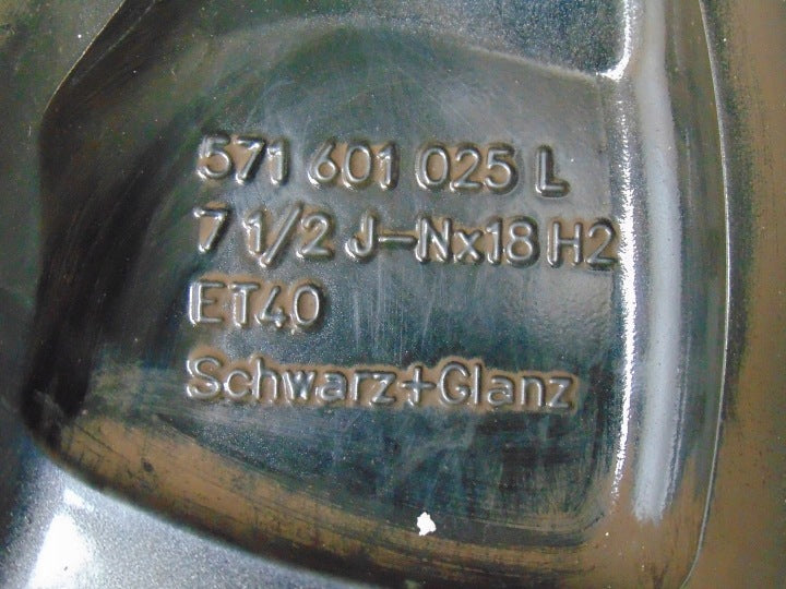 1x Alufelge 18 Zoll 7.5" 5x112 40ET Glanz Schwarz 571601025L VW I Rim Wheel FEL9774532691li