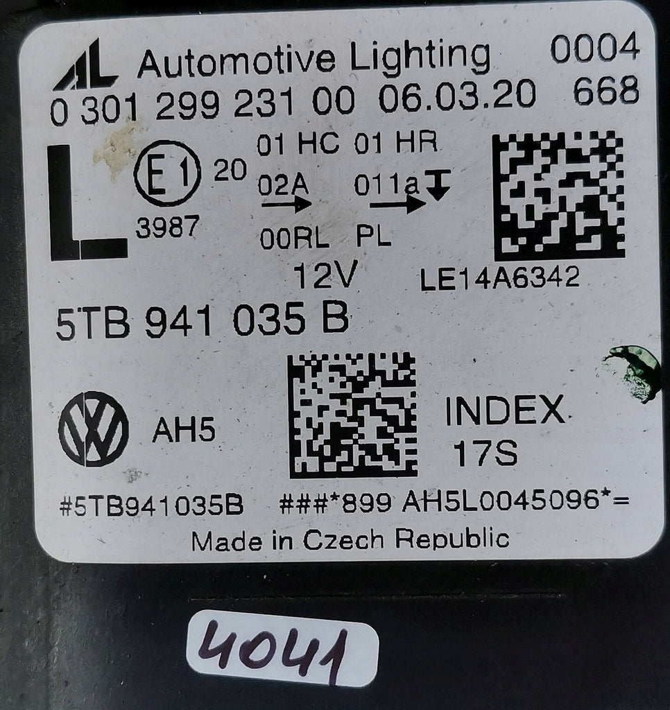 Frontscheinwerfer VW Touran 5TB941035B LED Links Scheinwerfer Headlight