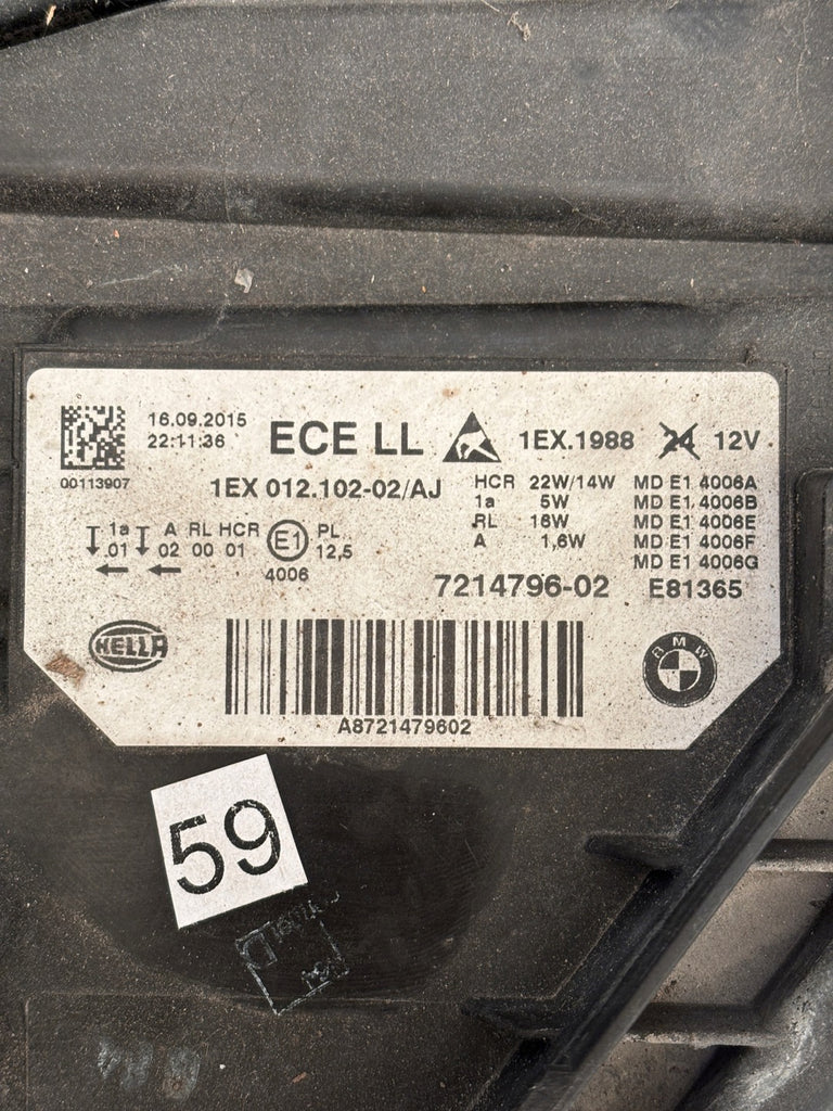 Frontscheinwerfer BMW F30 F31 7214796 Full LED Rechts Scheinwerfer Headlight SCH8875612761gb