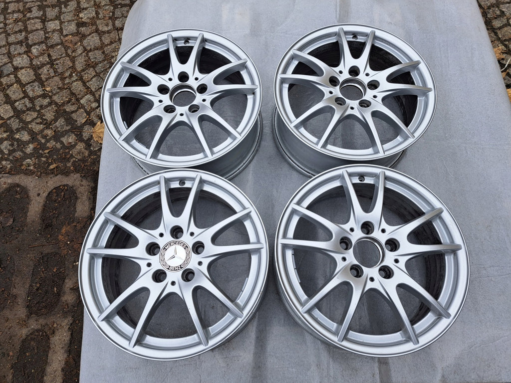 4x Alufelge 16 Zoll 6.5" 5x112 49ET Glanz Silber A2464011302 Mercedes-Benz W246 FEL1677752087zy