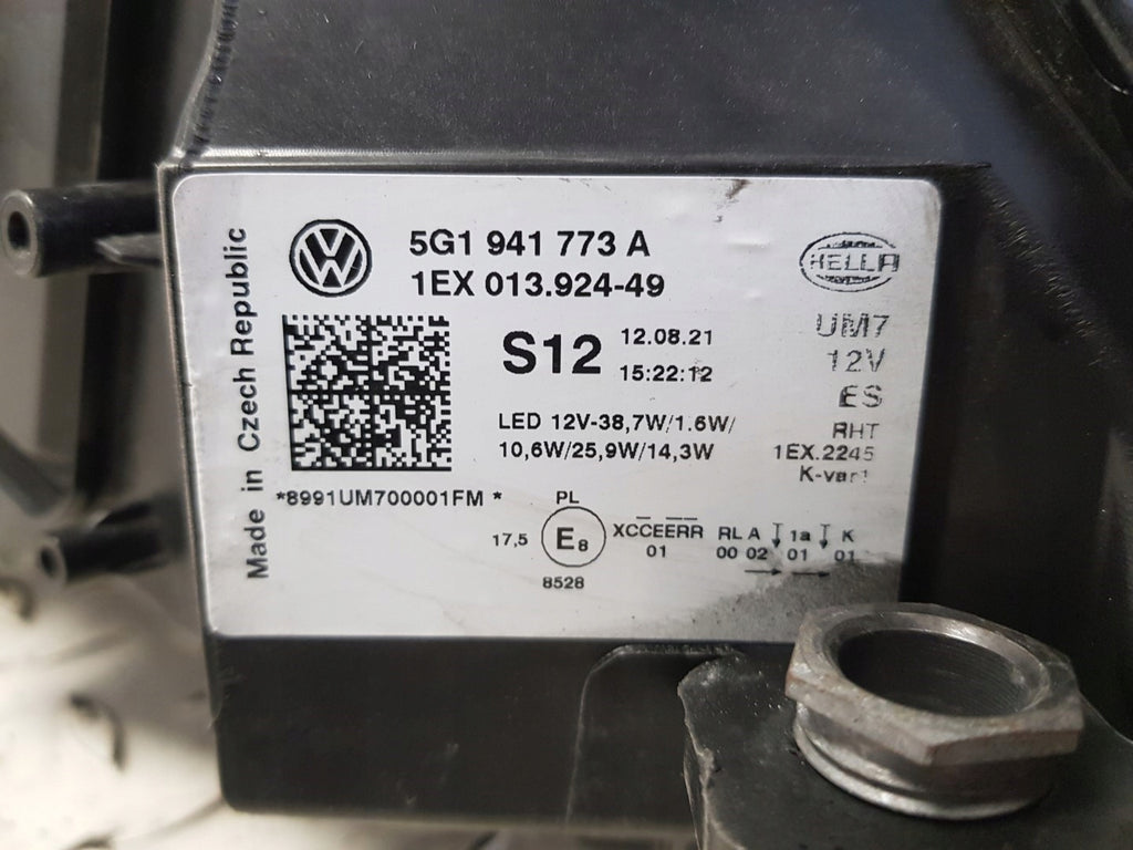 Frontscheinwerfer VW Golf VII 5G1941773A Full LED Ein Stück (Rechts oder Links) SCH1894490927wi
