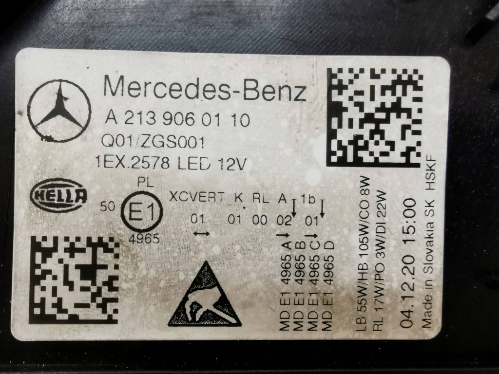 Frontscheinwerfer Mercedes-Benz W213 A2139060110 LED Links Headlight SCH1352180998rs