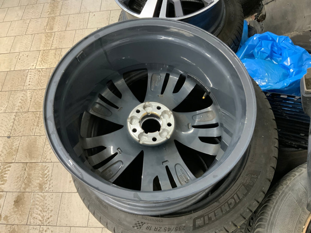 1x Alufelge 18 Zoll 7.5" 5x108 49ET Glanz Schwarz 9809687377 Peugeot 5008 I FEL4690639709rz