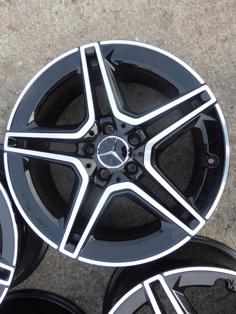 1x Alufelge 18 Zoll 7.5" 5x112 49ET Glanz Schwarz A1774011500 Mercedes-Benz W177 FEL5668621443jd