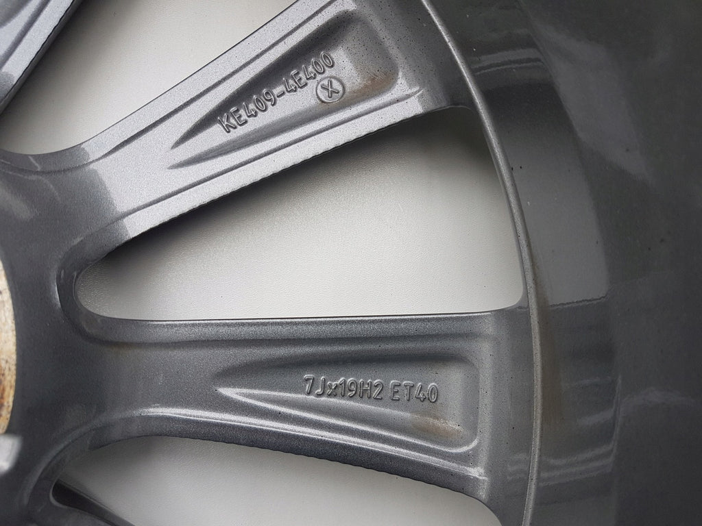 1x Alufelge 19 Zoll 7.0" 5x114.3 40ET Matt KE409-4E400 Nissan X-Trail Qashqai