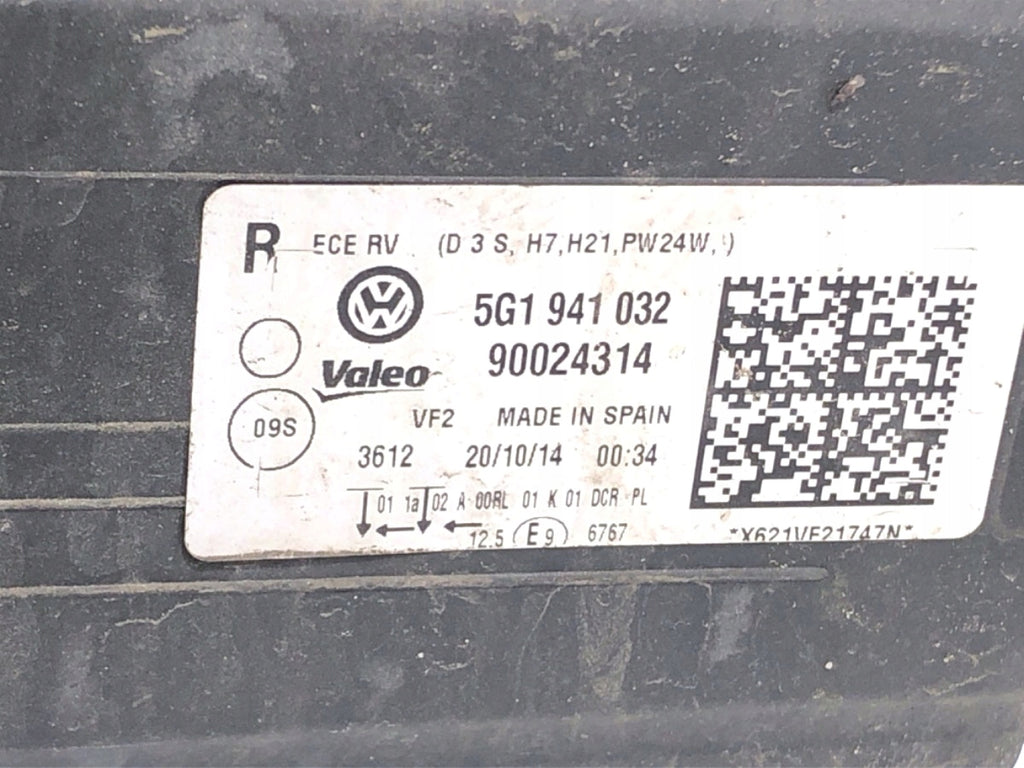 Frontscheinwerfer VW Golf VII 5G1941032 Ein Stück (Rechts oder Links) Headlight SCH6594383707jm