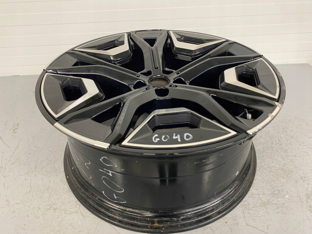 1x Alufelge 22 Zoll 9.5" 5x112 37ET Glanz Schwarz 5A02658 BMW X5 Rim Wheel FEL9941022717xc